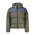 North Sails Verde polyester men's jacket displayed on a hanger, showcasing the lightweight, water-resistant design and classic style.