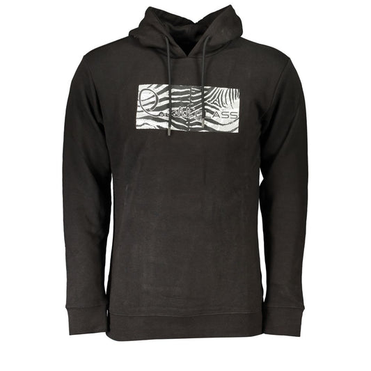 Cavalli Class Black Cotton Men Sweater Cavalli Class