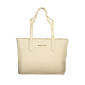 Beige Mario Valentino women's polyurethane bag with stylish design, featuring sleek handles and spacious interior.