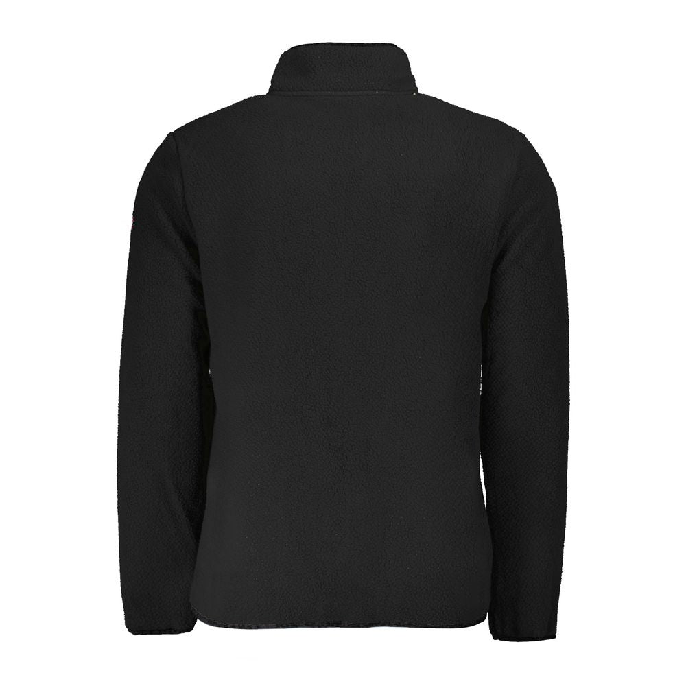 Norway 1963 black polyester men's sweater with a crew neckline and ribbed cuffs, stylish and comfortable for everyday wear.