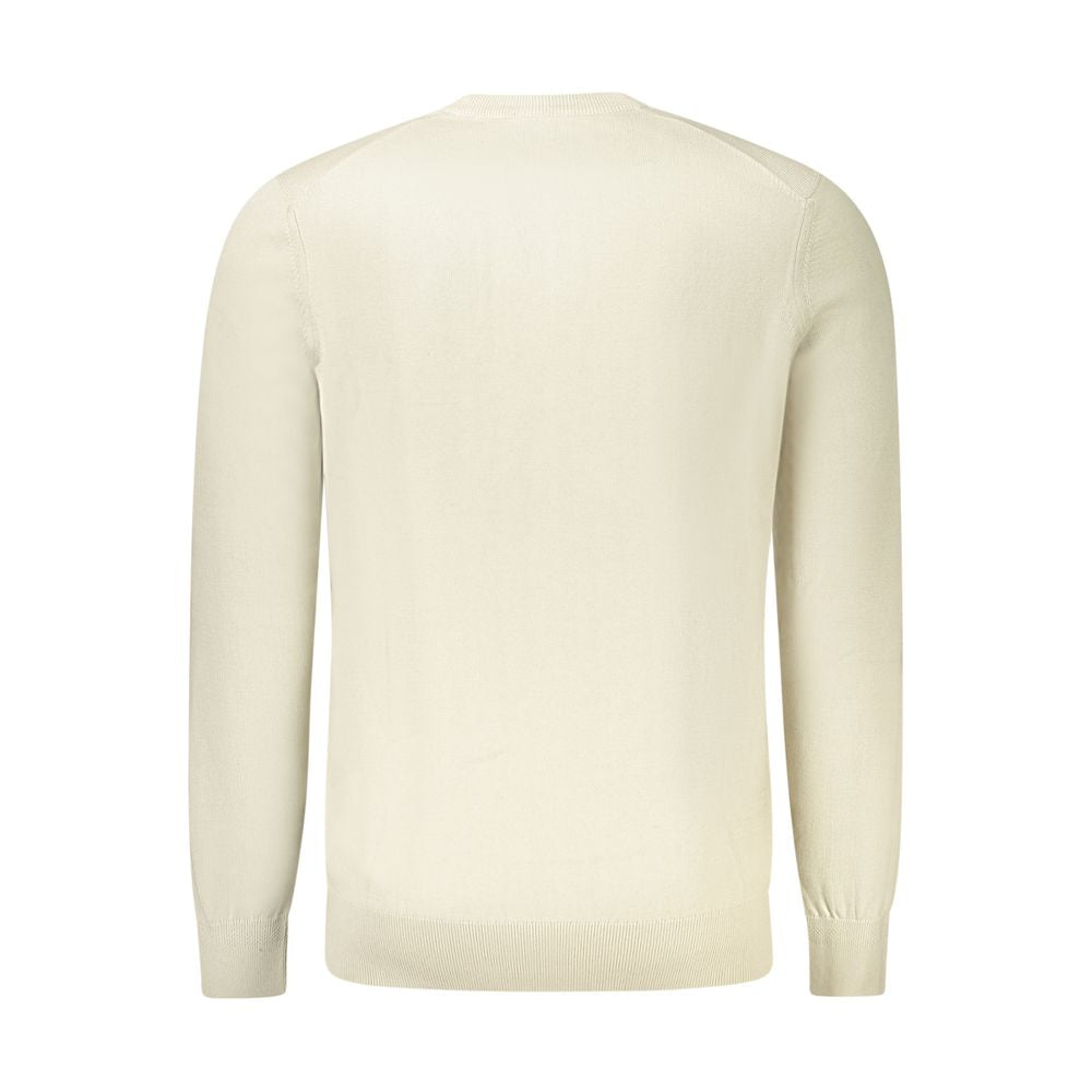 Hugo Boss Beige Cotton Men Sweater Hugo Boss