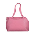Pink Mario Valentino women's bag made of polyurethane, featuring a stylish design and functional compartments.