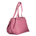 Mario Valentino pink polyurethane women's bag with sleek design and stylish handles, perfect for casual and elegant outfits.