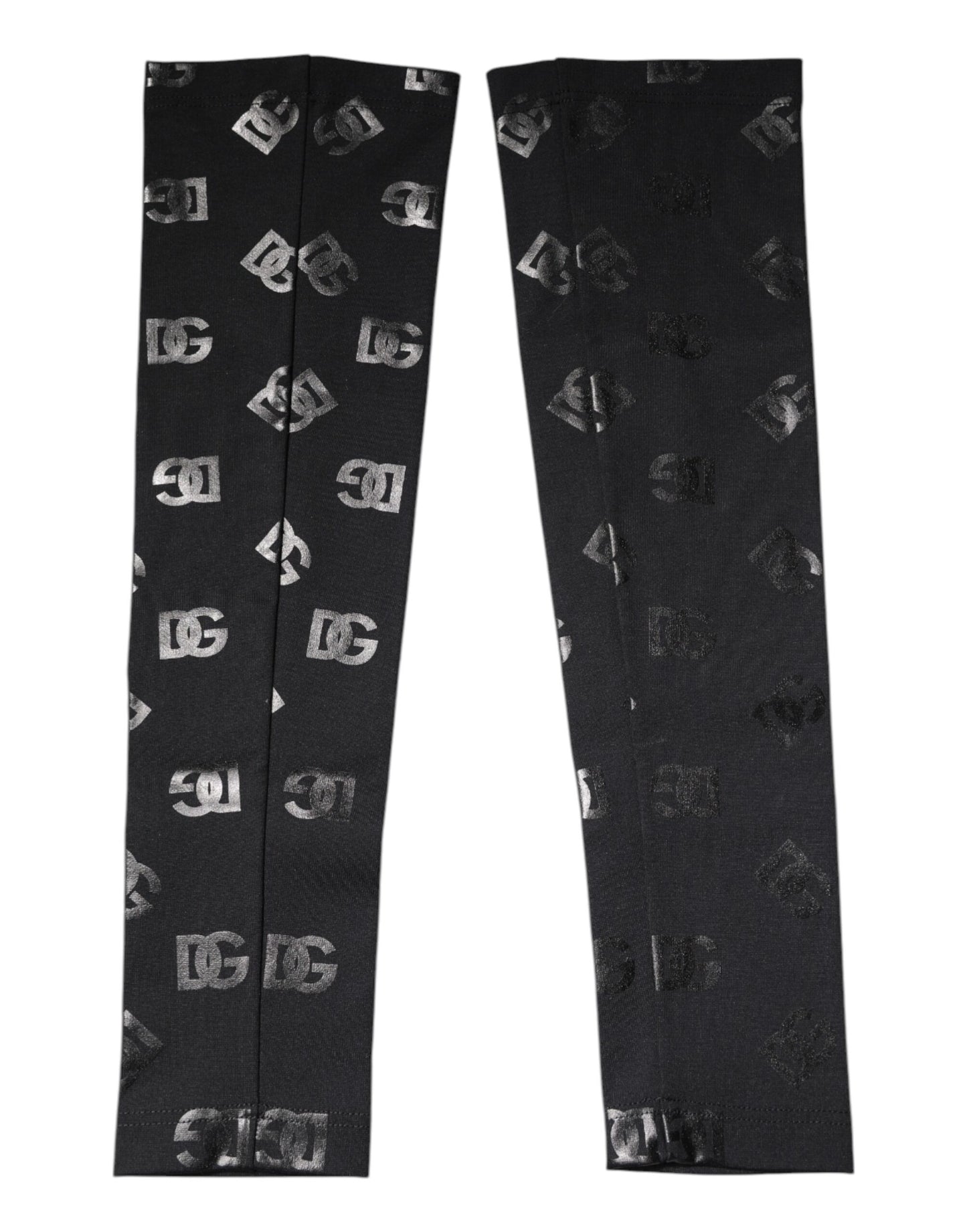 Dolce & Gabbana Black DG Logo Monogram Wool Stretch Arm Sleeves Dolce & Gabbana