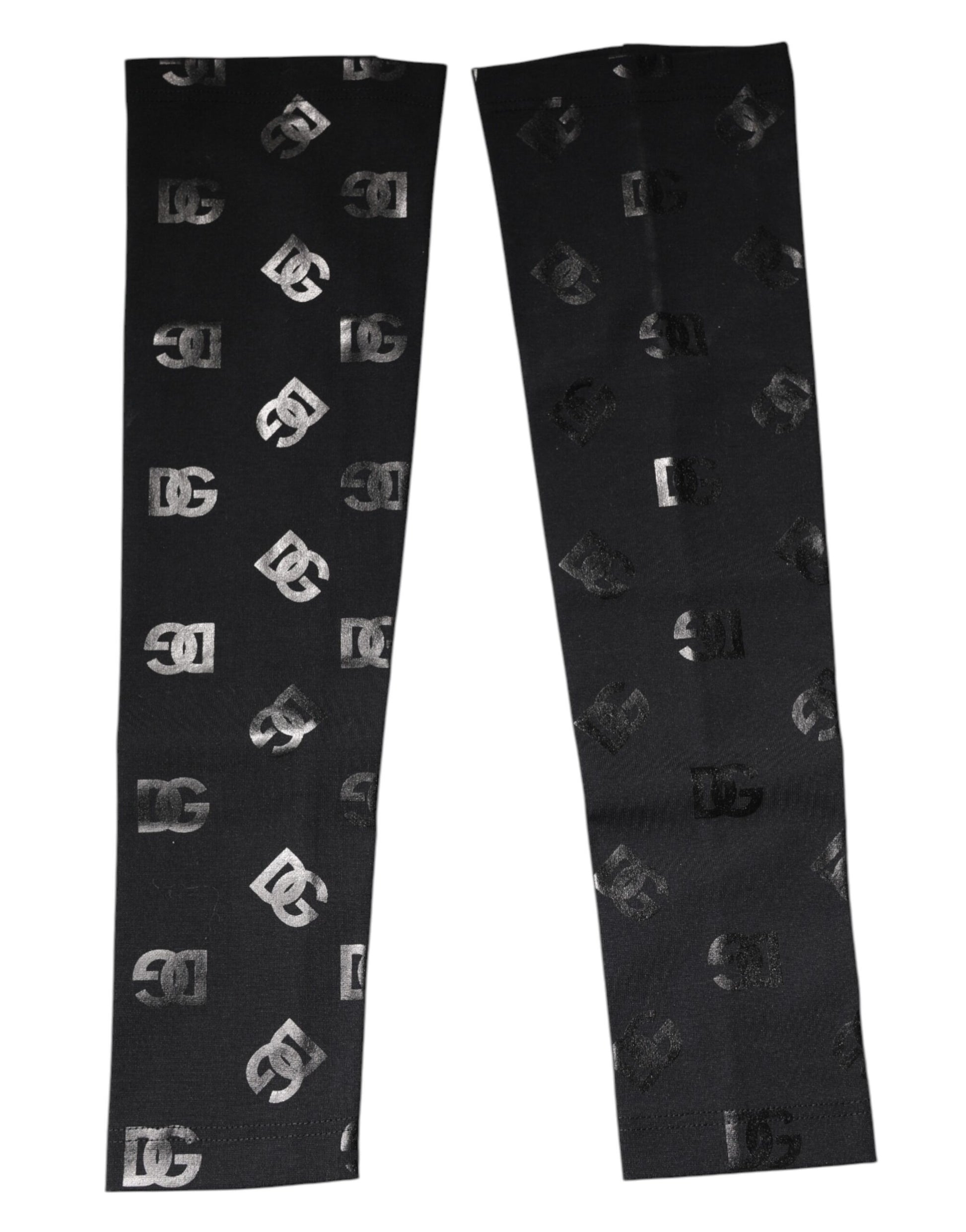 Dolce & Gabbana Black DG Logo Monogram Wool Stretch Arm Sleeves Dolce & Gabbana