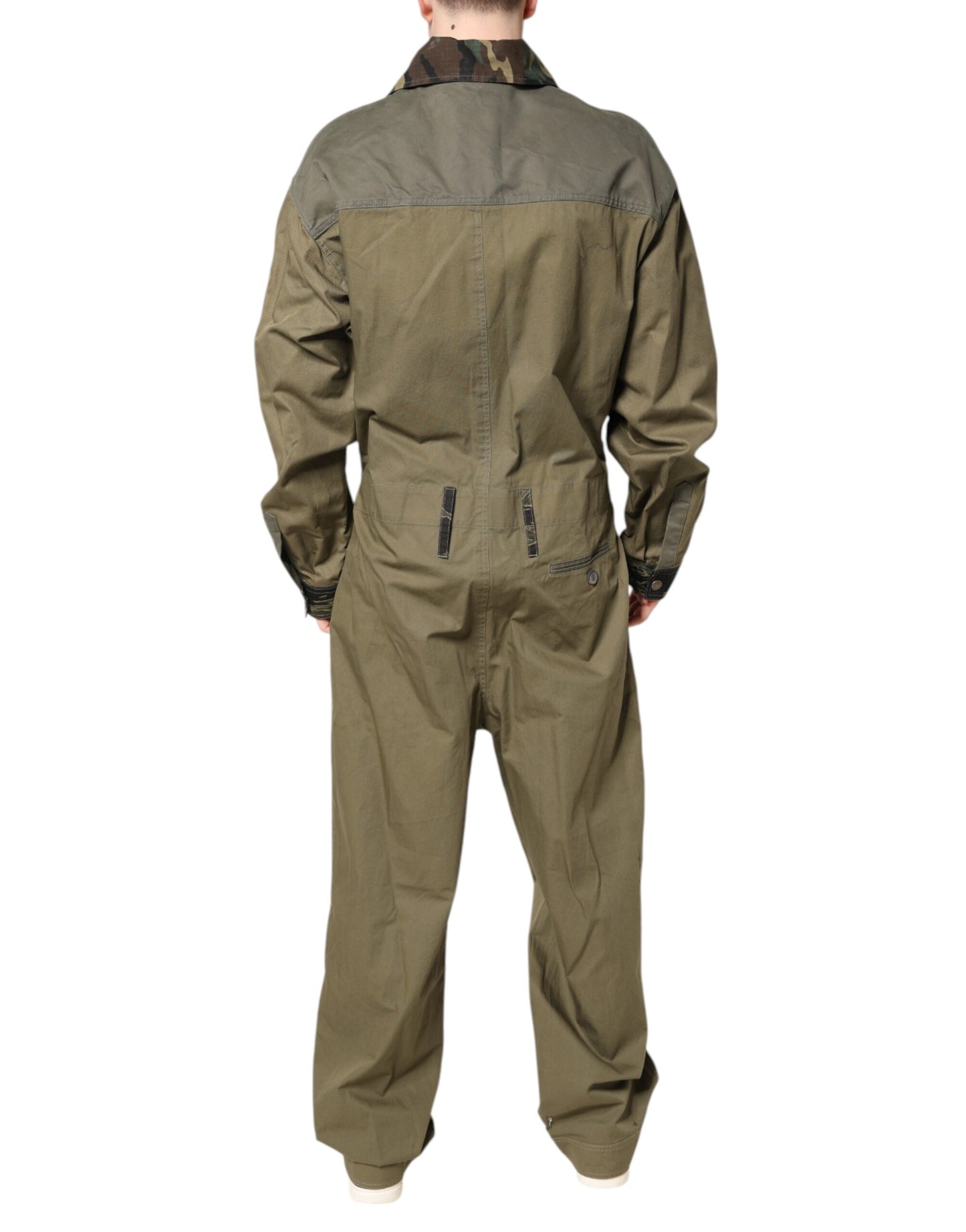 Dolce & Gabbana Brown Cotton Stretch Shirt Pants Casual Set Dolce & Gabbana