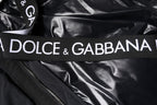 Dolce & Gabbana Black Nylon Full Zip Hooded Parka Jacket - Eljoys Fashion 