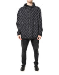 Dolce & Gabbana Black Heart Print Hooded Windbreaker Jacket - Eljoys Fashion 