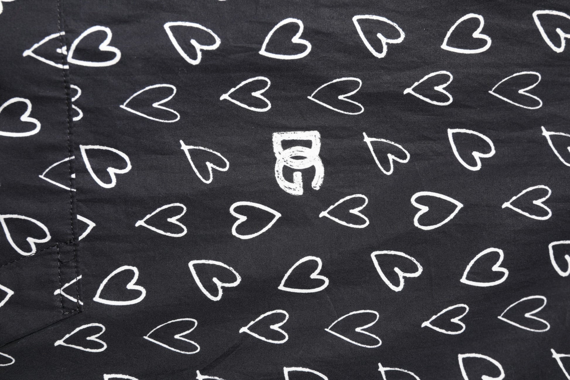 Dolce & Gabbana Black Heart Print Hooded Windbreaker Jacket Dolce & Gabbana
