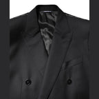 Dolce & Gabbana Black MARTINI Double Breasted Coat Blazer