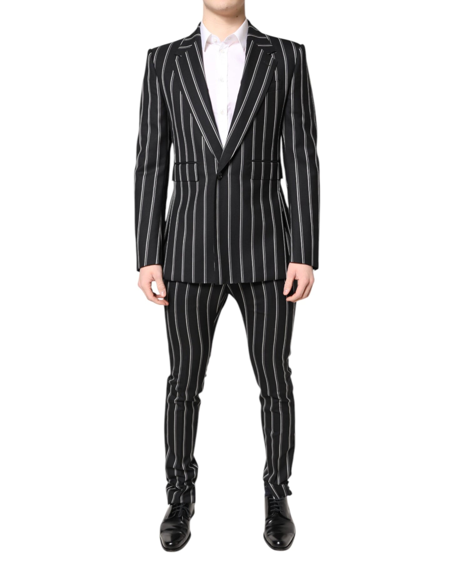 Dolce & Gabbana Black Striped SICILIA Formal 2 Piece Suit Dolce & Gabbana