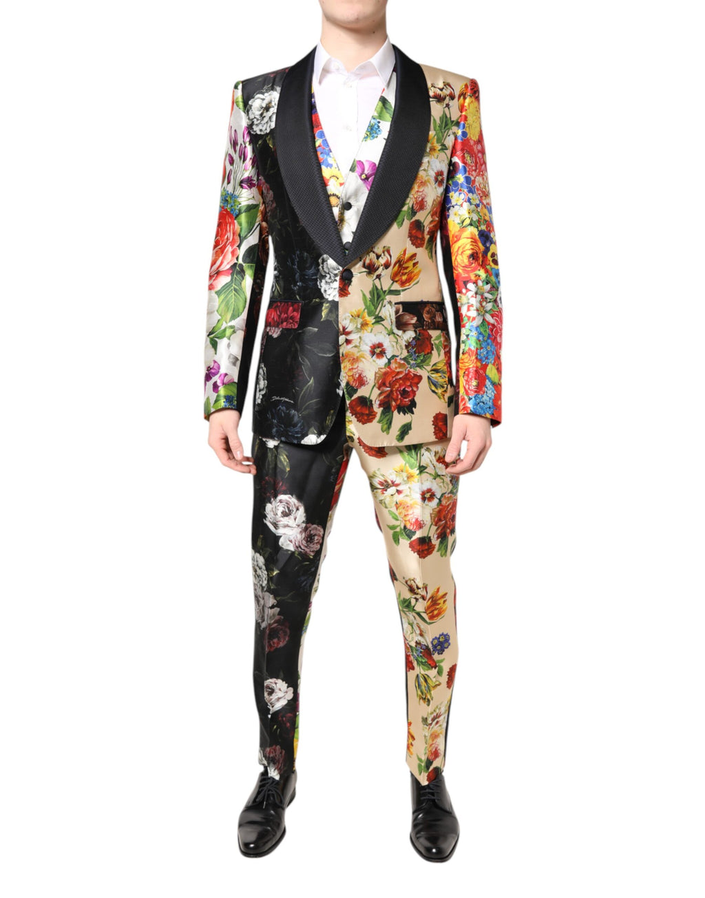 Dolce & Gabbana Multicolor Floral SICILIA Silk 3 Piece Suit - Eljoys Fashion 