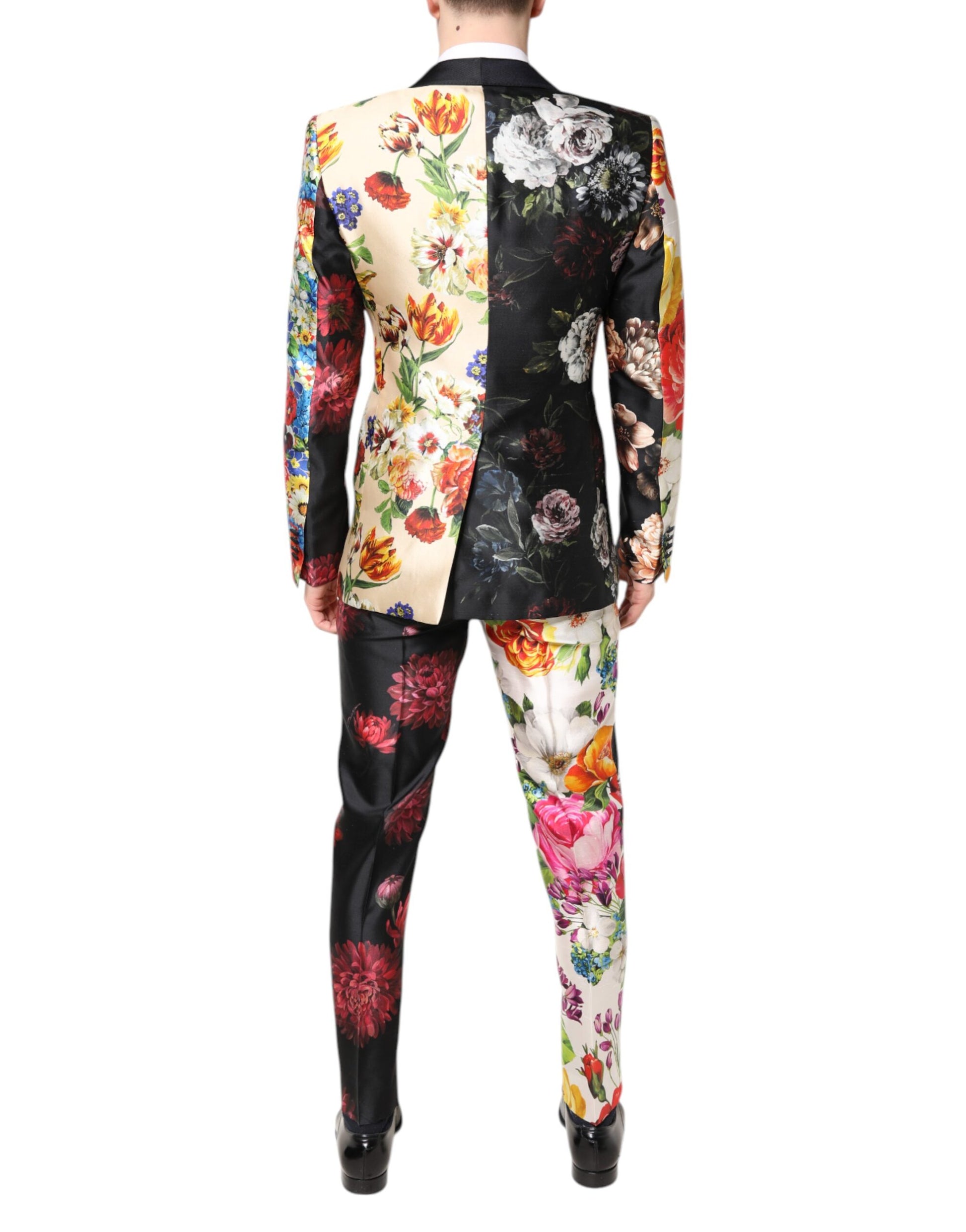 Dolce & Gabbana Multicolor Floral SICILIA Silk 3 Piece Suit Dolce & Gabbana