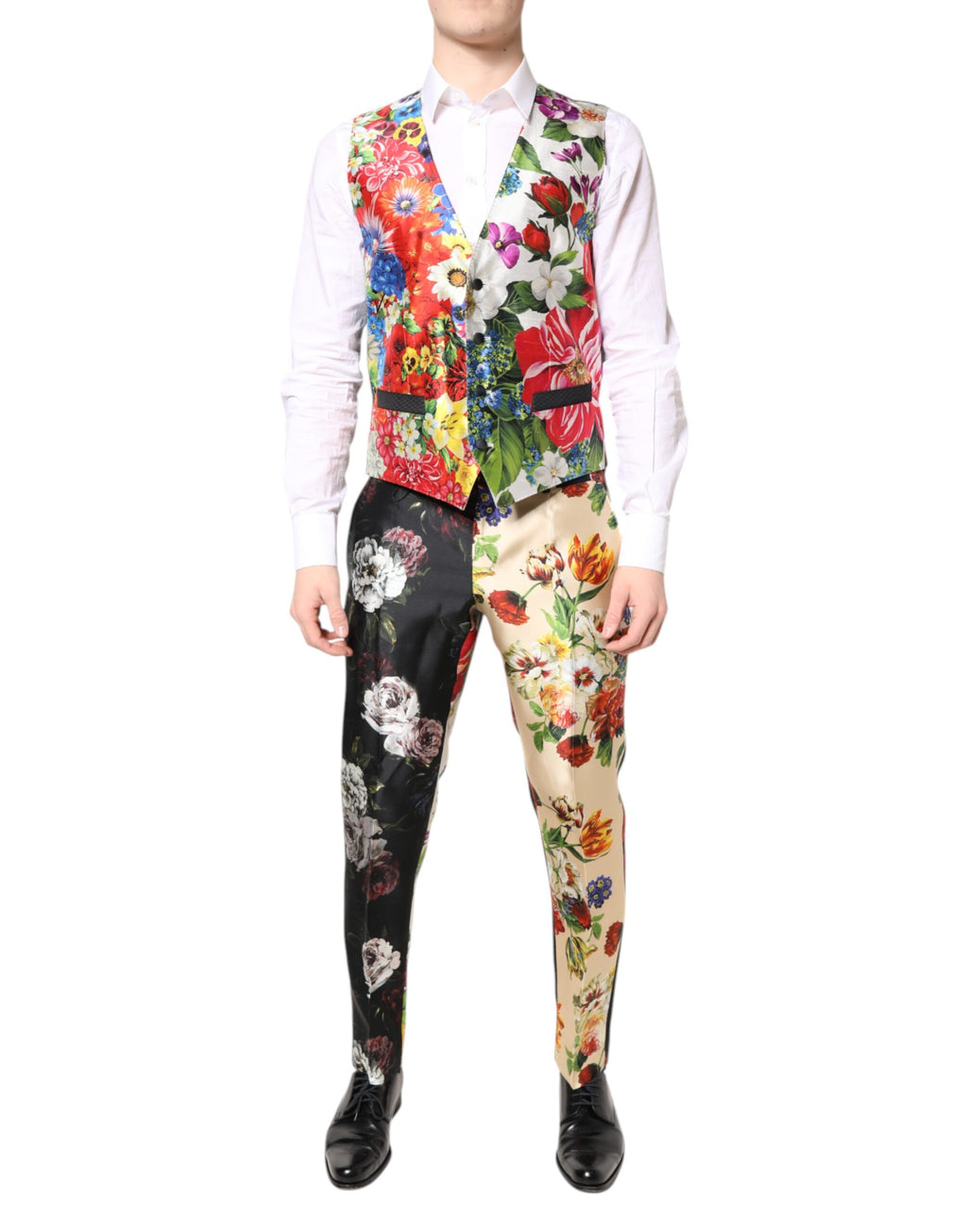 Dolce & Gabbana Multicolor Floral SICILIA Silk 3 Piece Suit - Eljoys Fashion 