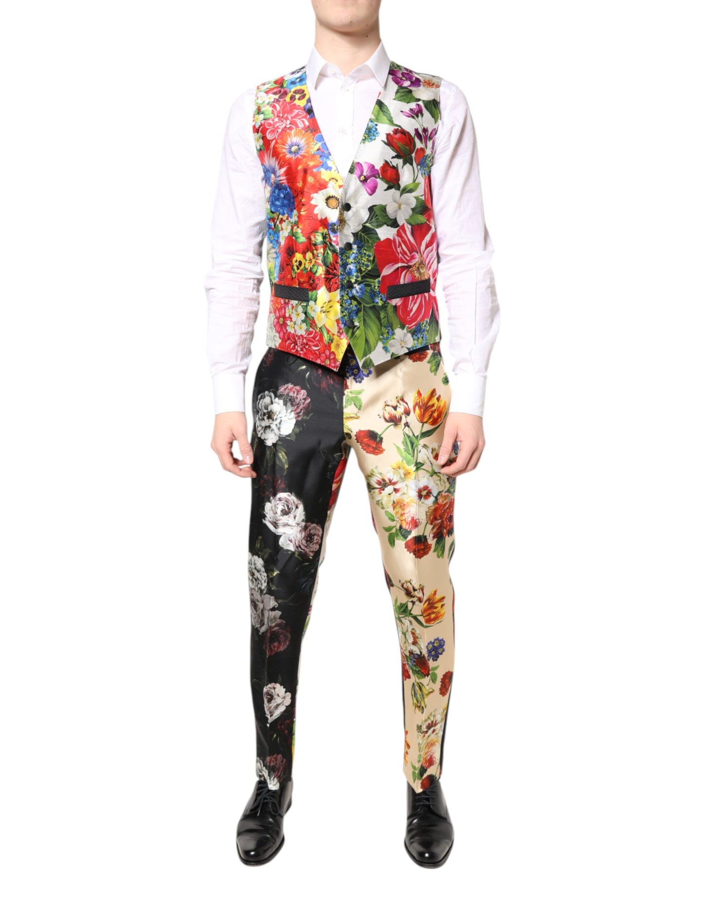 Dolce & Gabbana Multicolor Floral SICILIA Silk 3 Piece Suit Dolce & Gabbana
