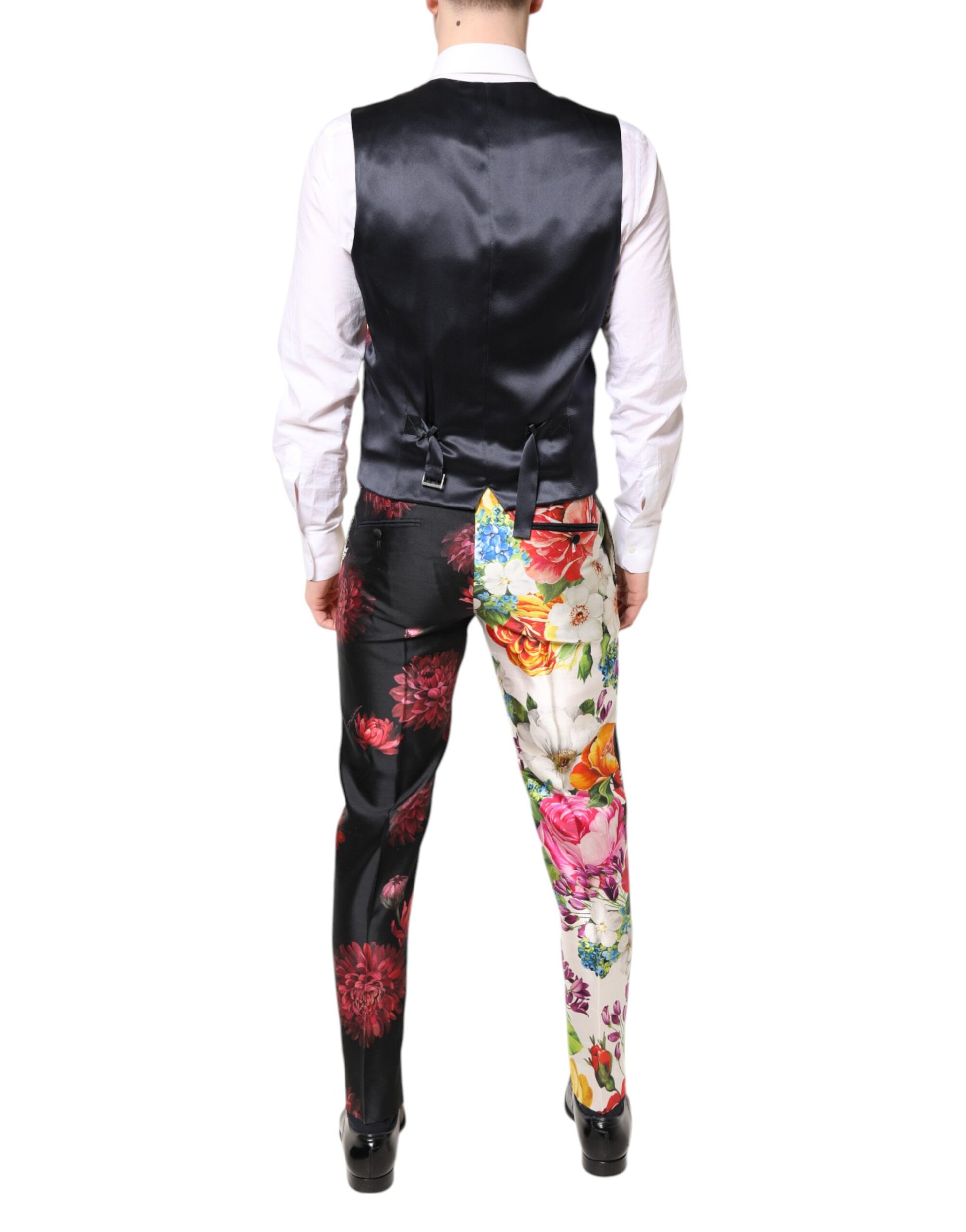 Dolce & Gabbana Multicolor Floral SICILIA Silk 3 Piece Suit Dolce & Gabbana