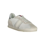 Tommy Hilfiger Bianco polyester women's sneaker with white design and casual style, featuring brand logo details.