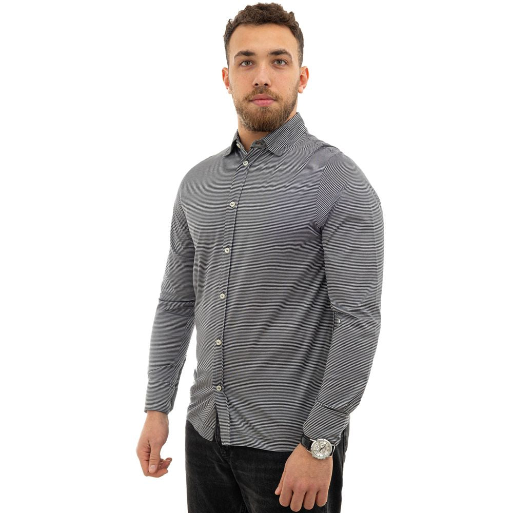 Canali Bicolor Cotton Shirt Canali
