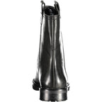 Ralph Lauren Black Leather Women Ankle Boot Ralph Lauren