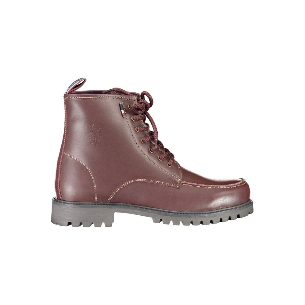 U.S. POLO ASSN. Red Leather Men's Ankle Boot