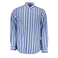 Black cotton men's T-shirt by Gant, showing a close-up of the fabric and classic fit on a mannequin.