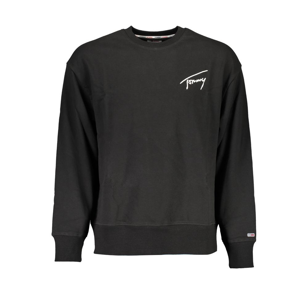 Tommy Hilfiger Black Cotton Men Sweater Tommy Hilfiger