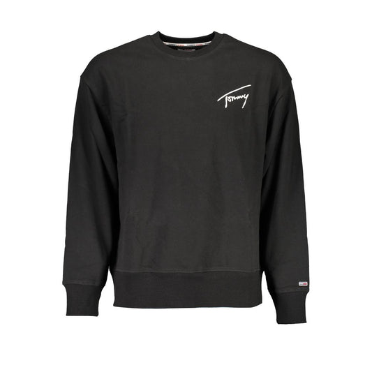 Tommy Hilfiger Black Cotton Men Sweater Tommy Hilfiger
