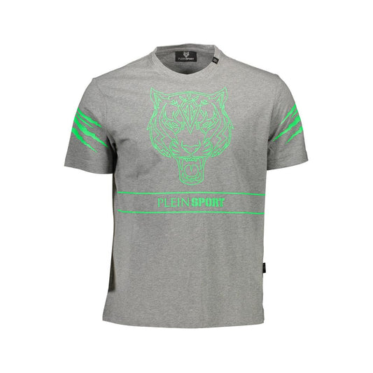 Plein Sport Grigio Cotton Men T-Shirt Plein Sport