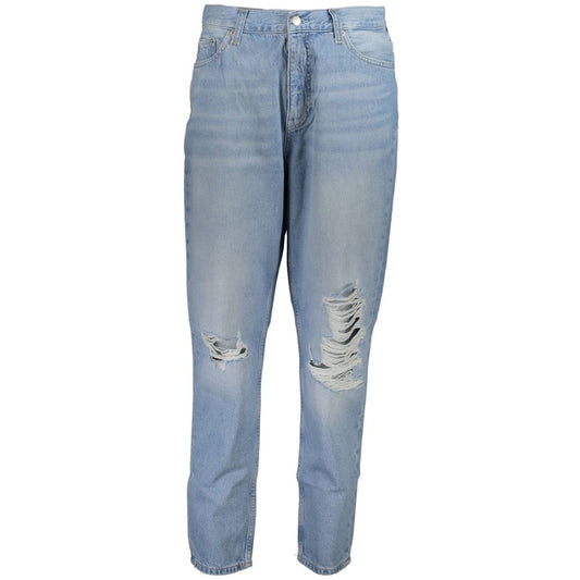 Calvin Klein Azzurro Cotton Woman Jeans Calvin Klein