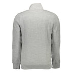 Superdry grey cotton men's sweatshirt with round neckline and long sleeves, casual style and soft fabric.