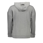 Plein Sport men's gray cotton sweatshirt with ribbed cuffs and a relaxed fit, featuring the Plein Sport logo on the chest.