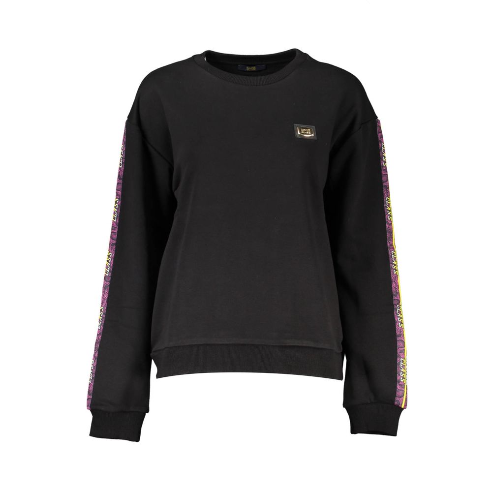 Cavalli Class Black Cotton Women Sweater Cavalli Class