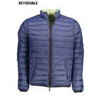 U.S. POLO ASSN. men's green nylon jacket with a front zipper, stand collar, and side pockets, casual outerwear for men.
