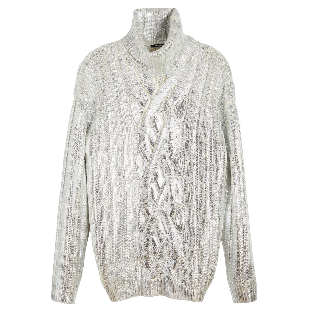 Balmain Brown Wool Men Turtleneck Sweater Balmain