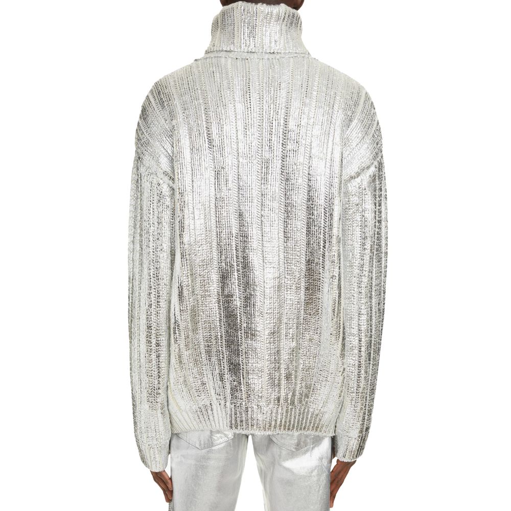 Balmain Brown Wool Men Turtleneck Sweater Balmain
