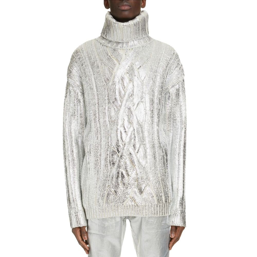 Balmain Brown Wool Men Turtleneck Sweater Balmain