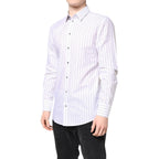 Dolce & Gabbana White Stripes Cotton GOLD Formal Dress Shirt Dolce & Gabbana