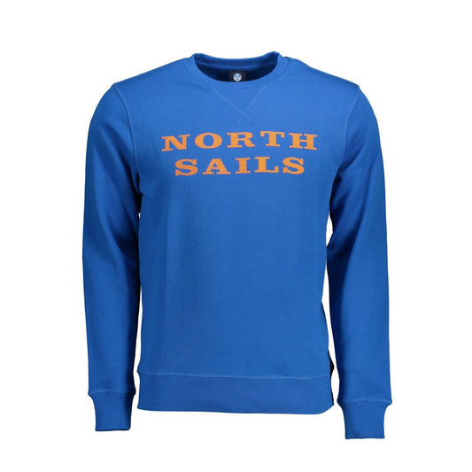 North Sails Blue Cotton Men Sweater North Sails