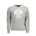 North Sails Grigio cotton men's sweatshirt with a relaxed fit and crewneck, featuring subtle branding and comfortable casual style.