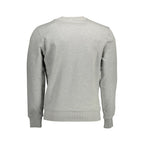 North Sails Grigio cotton men's sweatshirt with ribbed cuffs and crew neck, front logo, and casual fit.