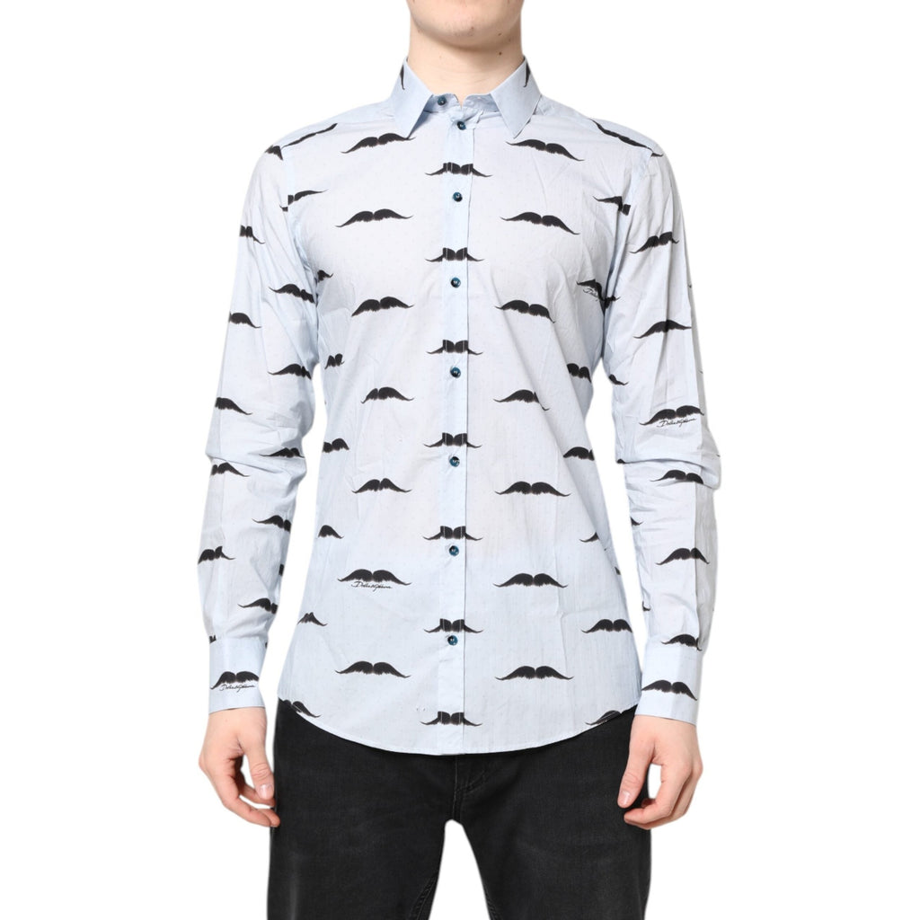 Dolce & Gabbana Light Blue Cotton MARTINI Formal Dress Shirt
