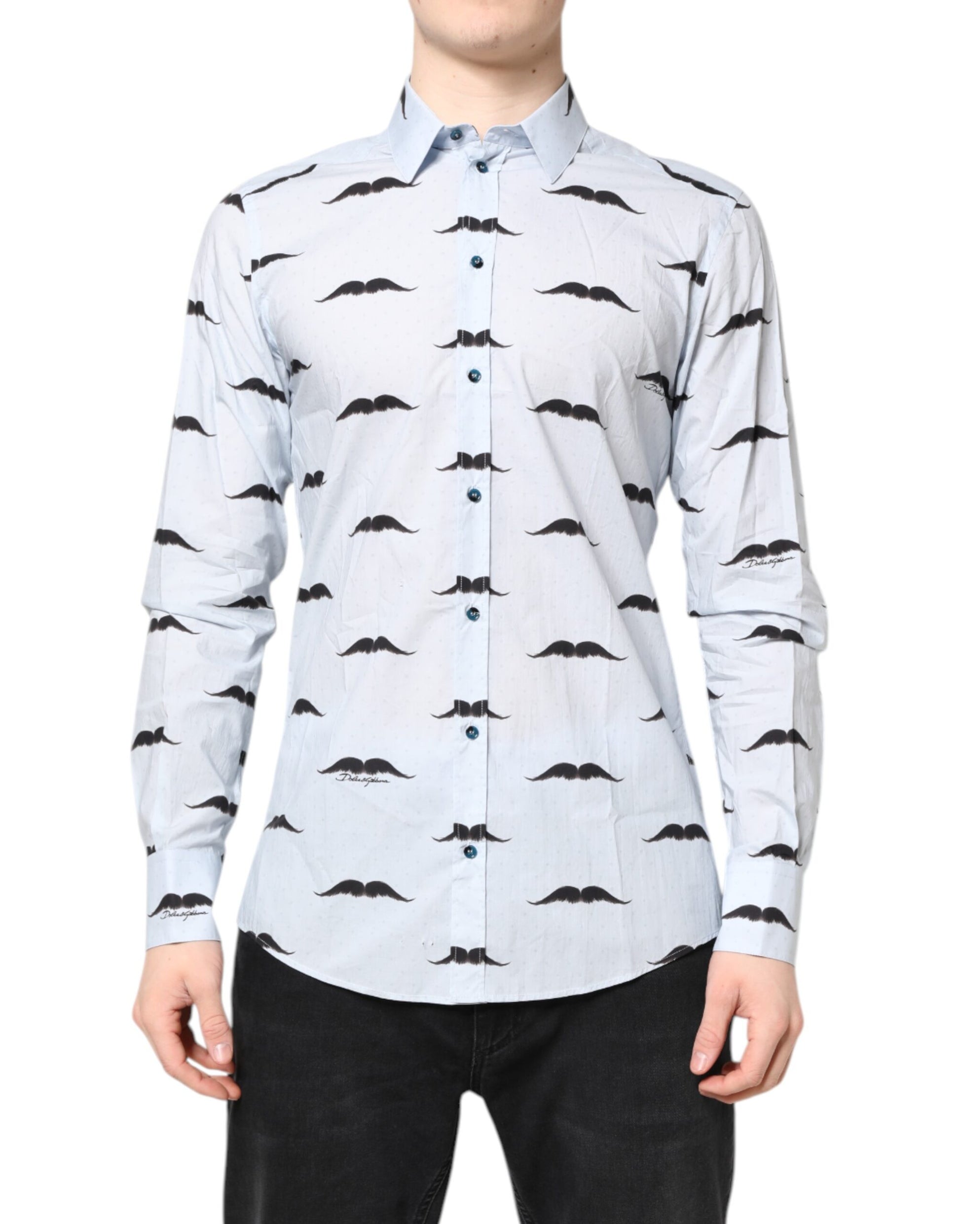 Dolce & Gabbana Light Blue Cotton MARTINI Formal Dress Shirt Dolce & Gabbana