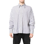 Dolce & Gabbana White Black Stripe Button Down Casual Shirt