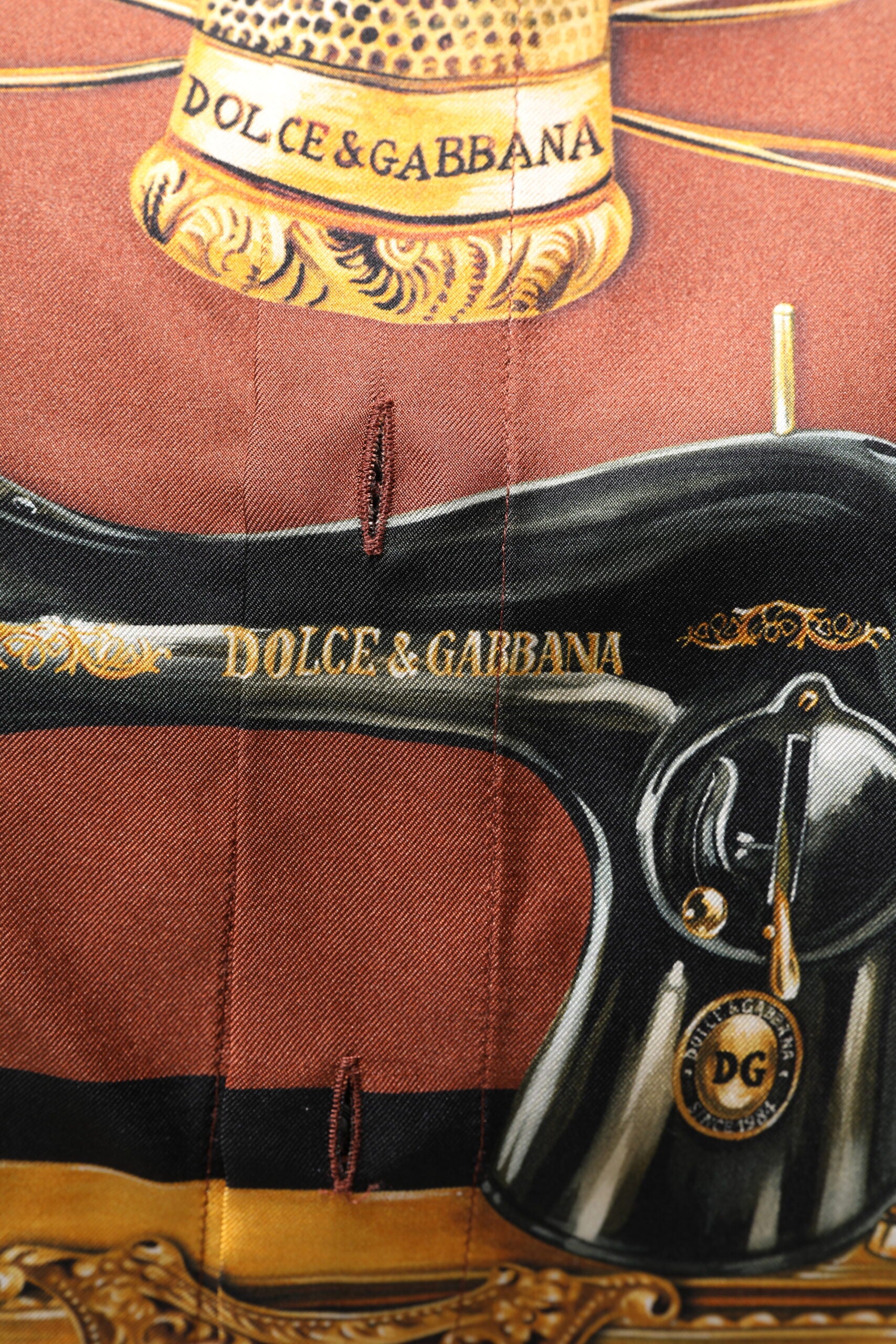 Dolce & Gabbana Multicolor Tailor Print Silk Casual Shirt Dolce & Gabbana