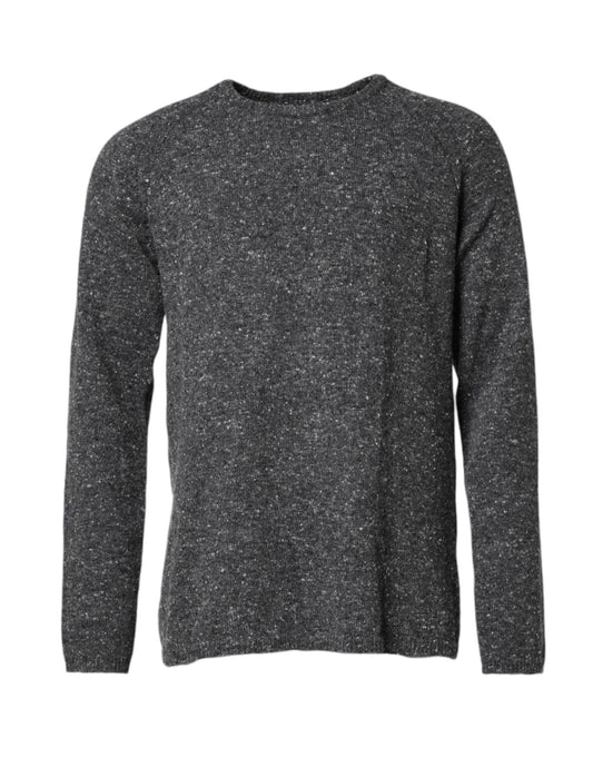 Dolce & Gabbana Gray Wool Knitted Round Neck Pullover Sweater Dolce & Gabbana