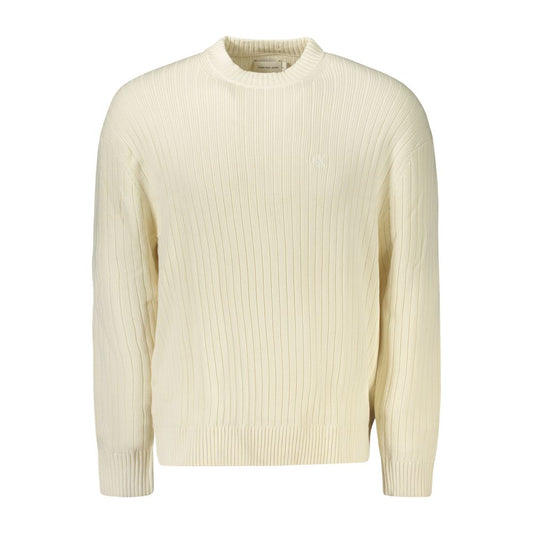 Calvin Klein White Cotton Men Sweater Calvin Klein