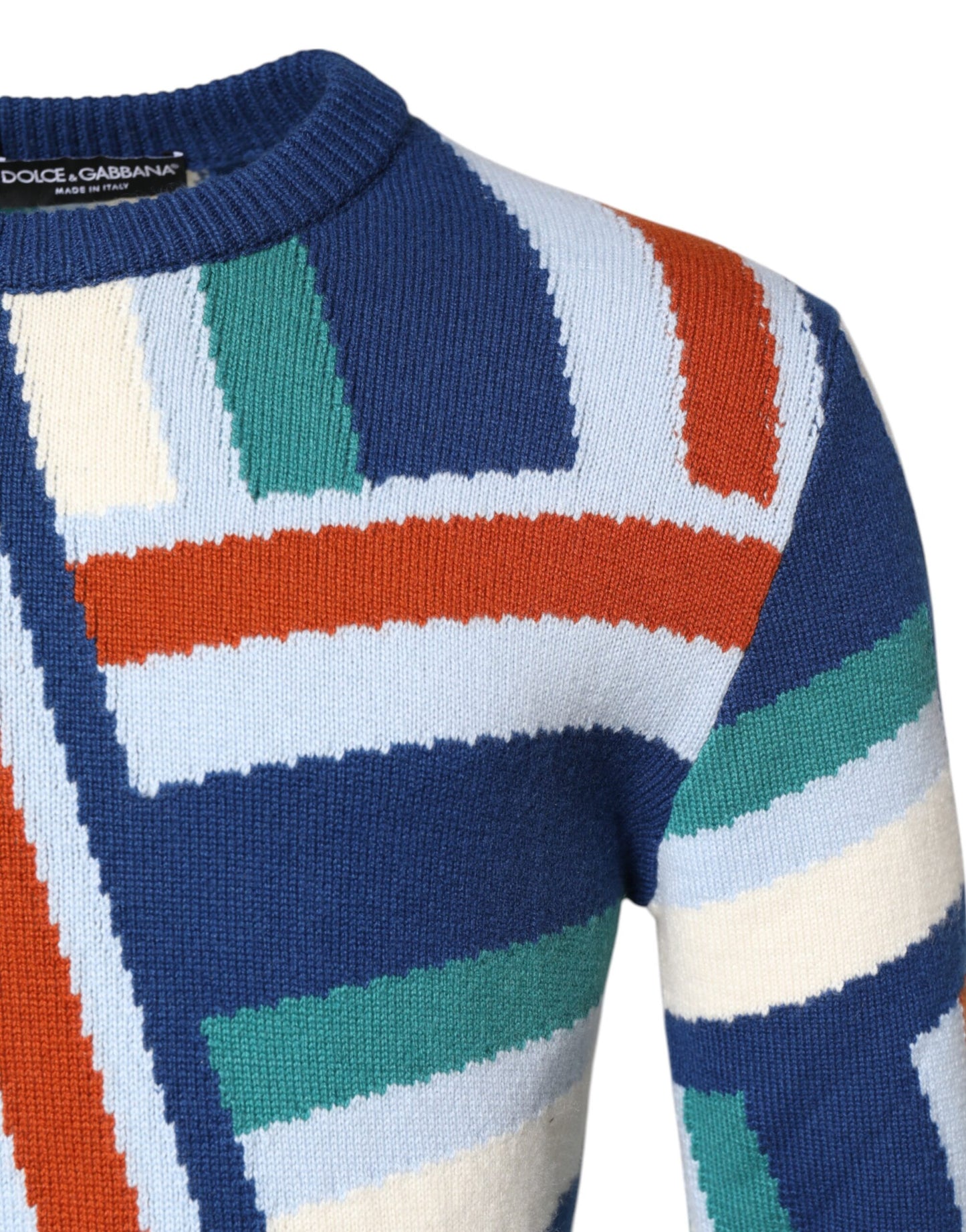 Dolce & Gabbana Multicolor Cashmere Knit Pullover Sweater Dolce & Gabbana