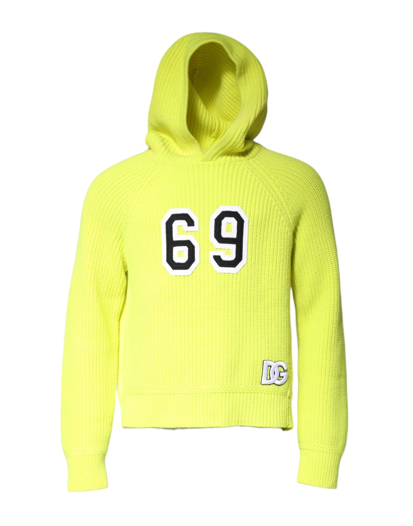 Dolce & Gabbana Green 69 Knit Hooded Men Pullover Sweater Dolce & Gabbana