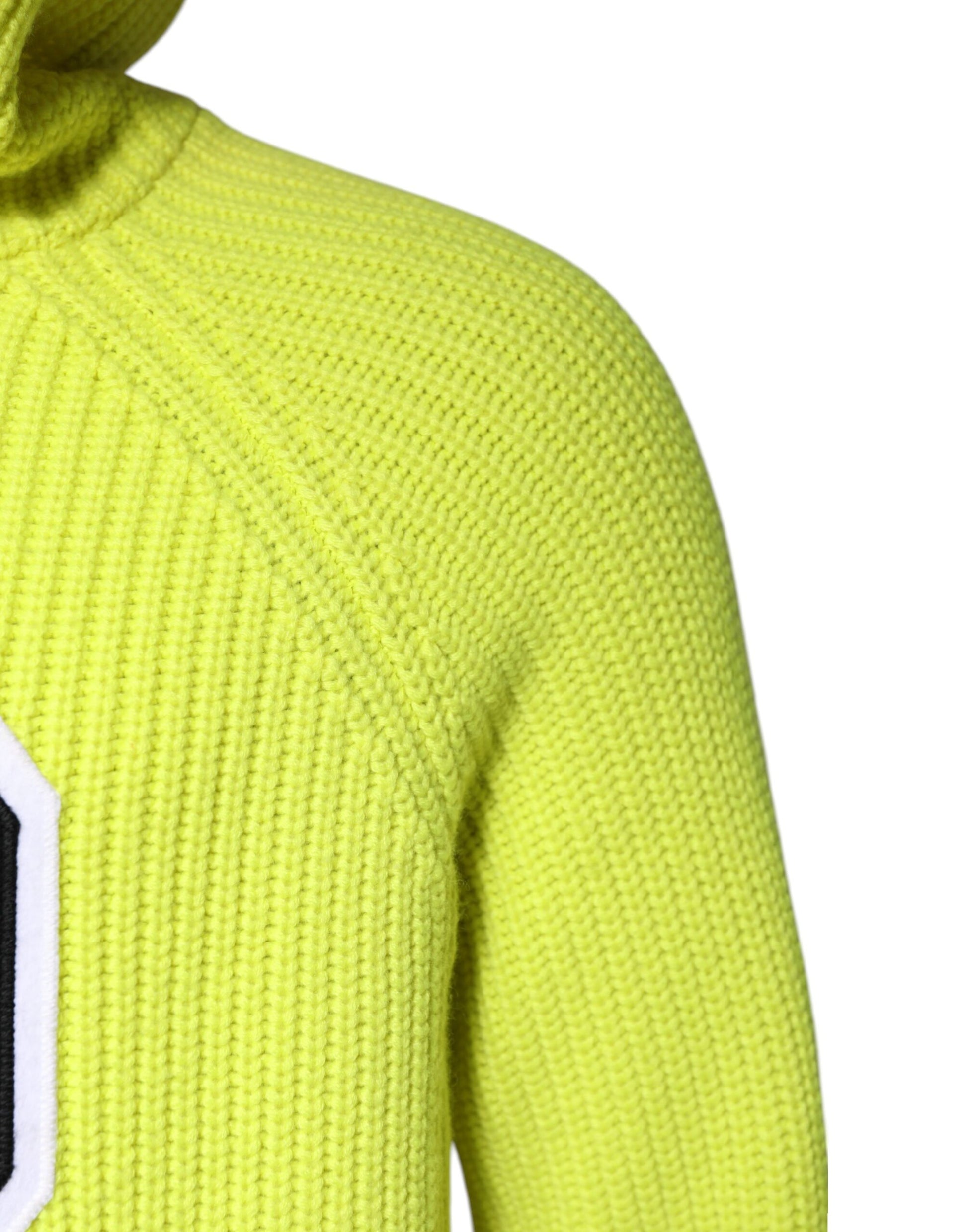 Dolce & Gabbana Green 69 Knit Hooded Men Pullover Sweater Dolce & Gabbana