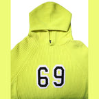 Dolce & Gabbana Green 69 Knit Hooded Men Pullover Sweater